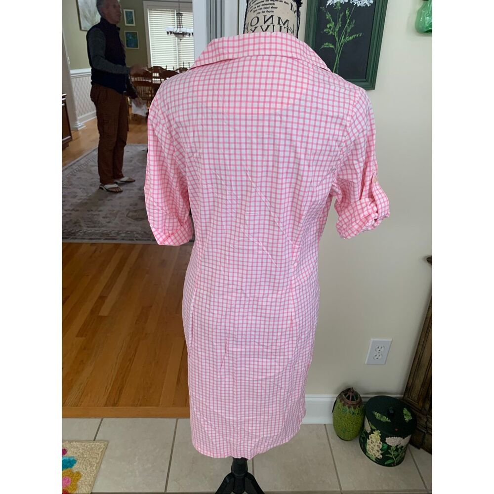 Peter Millar Pink Gingham Shirt Checker Golf Dress - Picture 8 of 9